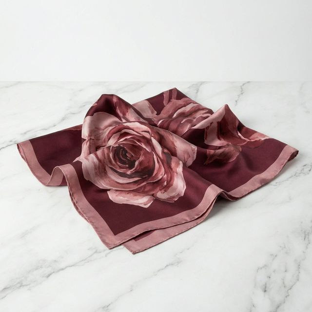 İpek Şal - Gül Deseni