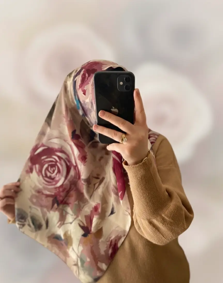 DKE-004 Desenli Koton Eşarp - 1