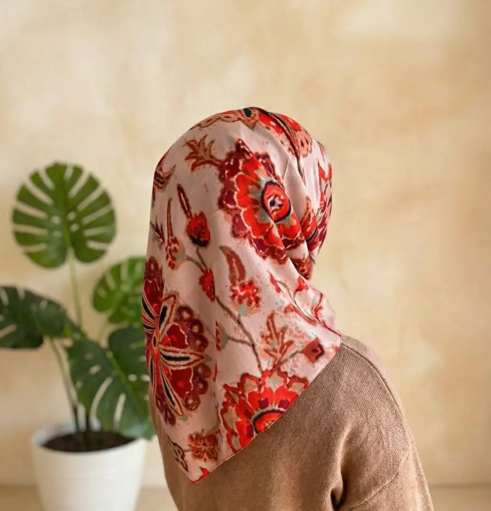 DKE-007 Desenli Koton Eşarp