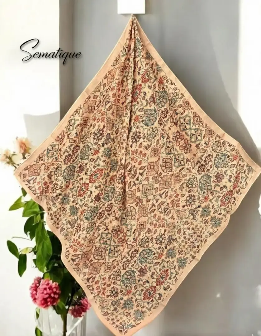 DKE-018 Desenli Koton Eşarp